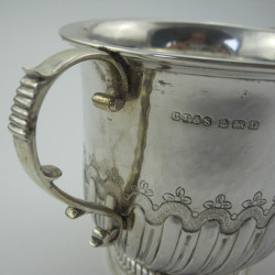 George III Style Lidded Sterling Silver Porringer