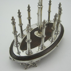 Unusual Gothic Style Victorian Oak and Silver Plated Toast Rack