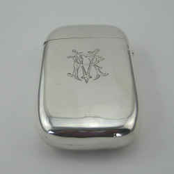 Good Quality Victorian Sterling Silver Cigar Case (1875)