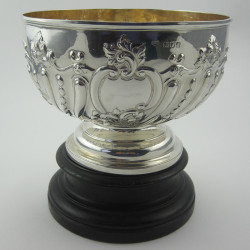 Impressive Victorian Embossed Sterling Silver Bowl (1899)