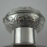 Good Quality Victorian Sterling Silver and Cut Glass Perfume Bottle