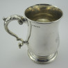 Quality Victorian Sterling Silver Baluster Form Pint Mug (1872)