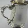 Quality Victorian Sterling Silver Baluster Form Pint Mug