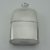Superb Quality Victorian Sterling Silver Hip Flask (1884)