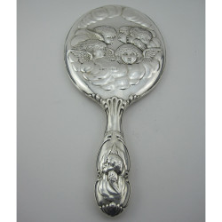 Sterling Silver Edwardian Reynolds Style Hand Mirror (1906)