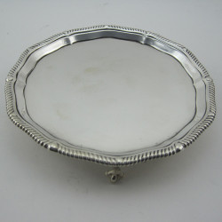 Victorian Sterling Silver Salver or Card Tray (1891)
