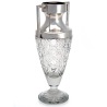 Antique Silver Neck and Cut Glass Urn Shaped Vase