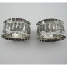 Pretty Pair of Victorian Sterling Silver Boxed Napkin Rings