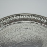 Pretty Victorian Sterling Silver Circular Salver
