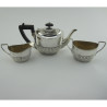 Victorian Sterling Silver Queen Ann Style Bachelor Three Piece Tea Set (1895 and 1896)