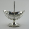 Elegant Victorian Sterling Silver Oval Sugar Basket (1874)