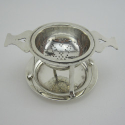 Unusual Style Sterling Silver Tea Strainer (1922)