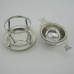 Unusual Style Sterling Silver Tea Strainer
