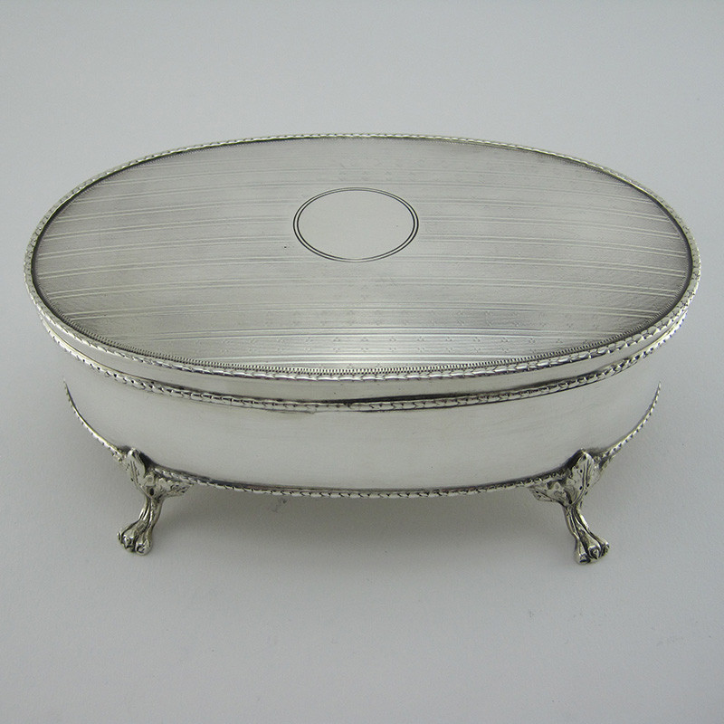 Good Quality Sterling Silver Trinket or Jewellery Box (1908)