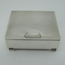 Smart Art Deco Style Sterling Silver Trinket Box (1957)