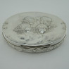 Oval Reynolds Angel Sterling Silver Trinket or Jewellery Box (1898)