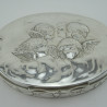 Oval Reynolds Angel Sterling Silver Trinket or Jewellery Box