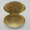 Oval Reynolds Angel Sterling Silver Trinket or Jewellery Box