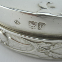 Oval Reynolds Angel Sterling Silver Trinket or Jewellery Box