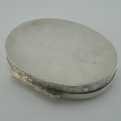 Oval Reynolds Angel Sterling Silver Trinket or Jewellery Box