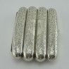 Good Quality Sterling Silver Cigar Case with Four Torpedo Shaped Sections