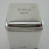 Smart Plain Chester Sterling Silver Square Box or Caddy