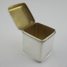 Smart Plain Chester Sterling Silver Square Box or Caddy