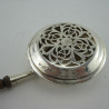 William Comyns Silver Potpourri Holder in the Style of a Miniature Bed Warming Pan