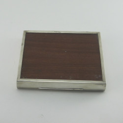 Very Stylish Sterling Silver Cedar Lined Trinket or Cigarette Box