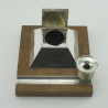 Unusual Design Sterling Silver Ink Stand in a Pyramid Form