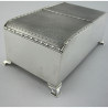 Unusual Design Sterling Silver Rectangular Trinket or Cigarette Box