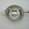 Sterling Silver Tea Strainer with Polished Wooden Turned Handle
