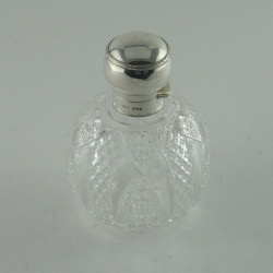 Beautiful Edwardian Sterling Silver and Cut Glass Perfume Bottle (1911)