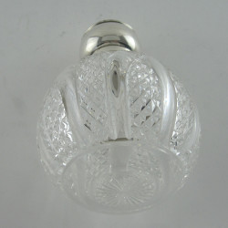 Beautiful Edwardian Sterling Silver and Cut Glass Perfume Bottle