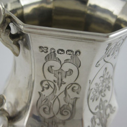 Unusual Victorian Sterling Silver Exeter Hallmarked Christening Mug