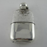 Victorian Sterling Silver and Glass Hip Flask (1890)