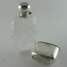 Victorian Sterling Silver and Glass Hip Flask