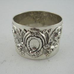 Late Victorian Five Piece Boxed Sterling Silver Christening Set