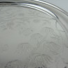 Decorative Aesthetic Movement Style Silver Plated Salver