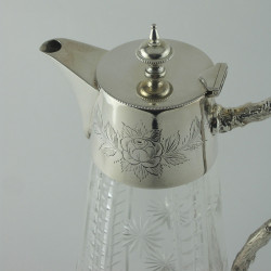 Victorian Rustic Style Silver Plated Claret Jug