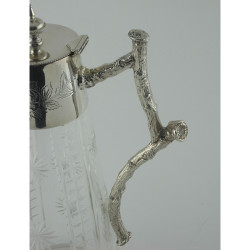 Victorian Rustic Style Silver Plated Claret Jug