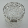 John Grinsell & Son Cut Glass and Silver Plated Jar