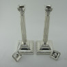 Impressive Pair of 33cm (13") Georgian Style Victorian Silver Plated Candlesticks