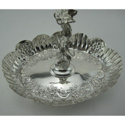 Unusual Victorian Silver Plated Grape Stand