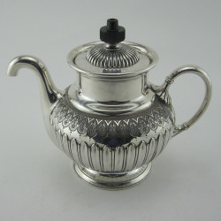 Unusual Victorian Self Pouring Patent Silver Plated Tea Pot (c.1890)