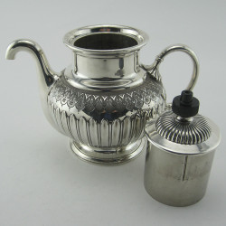 Unusual Victorian Self Pouring Patent Silver Plated Tea Pot