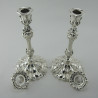 Early Victorian Smith & Sissons & Co Silver Plated Candlesticks