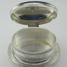 Victorian Silver Plated Oval Biscuit Barrel