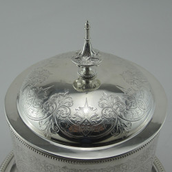 Decorative Victorian Silver Plated Biscuit Barrel