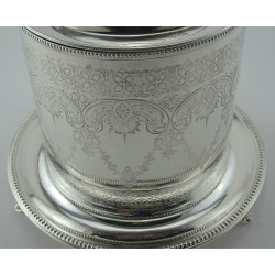 Decorative Victorian Silver Plated Biscuit Barrel